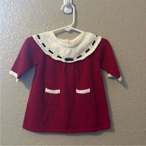 NWT Janie & Jack red sweater dress 0-3 months